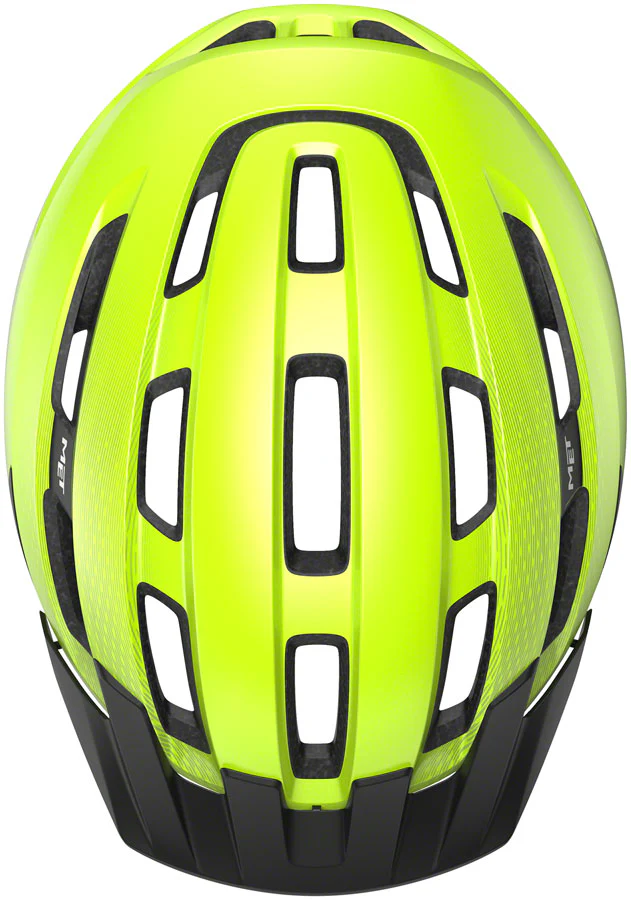 MET Downtown Mips Helmet - Fluo Yellow Glossy Large - Image 4